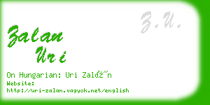 zalan uri business card